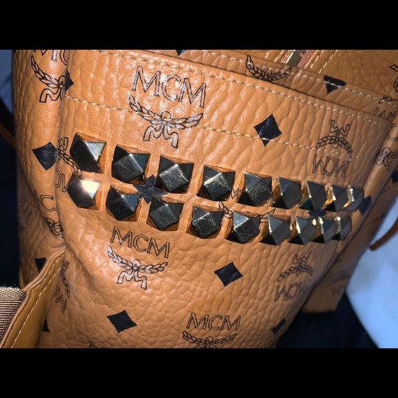 MCM Cognac Brown Medium Backpack main image 5